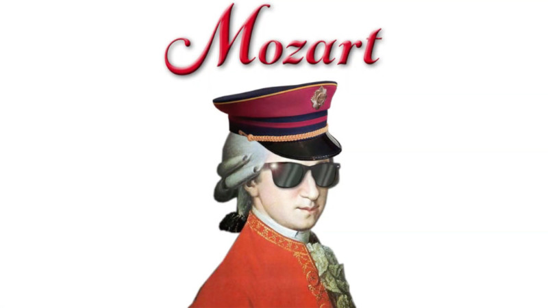 Plakat Glishorn spielt Mozart